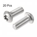 Uxcell M8x20mm Torx Security Machine Screw 20pcs Pan Head Screws Inside Column With T40 L-type Wrench 304 Stainless Steel