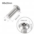 Uxcell M8x20mm Torx Security Machine Screw 20pcs Pan Head Screws Inside Column With T40 L-type Wrench 304 Stainless Steel