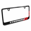 Ipick Image For Dodge Charger Red Stripe Black 100 Real Carbon Fiber License Plate Frame By
