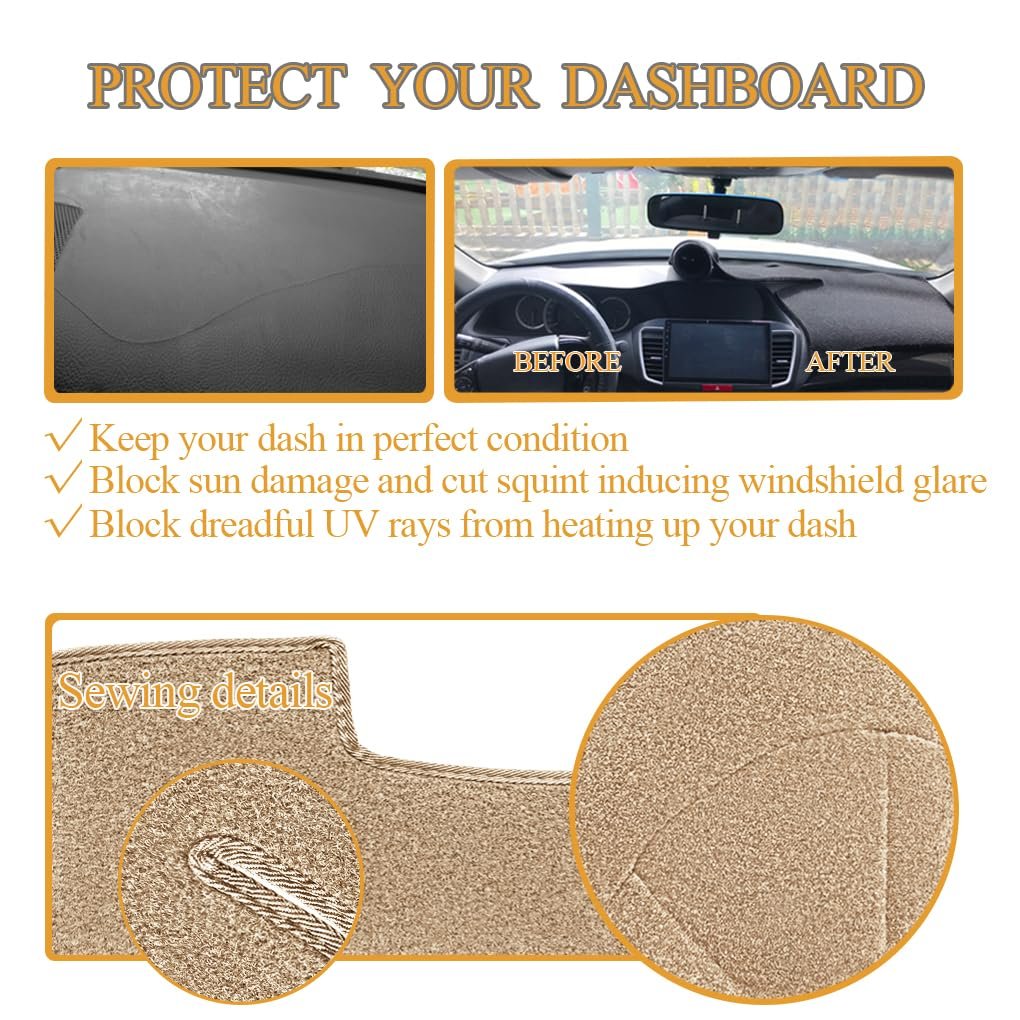 Dash Cover Mat Custom Fit For Toyota Camry Dashboard Pad Carpet J236 Beige