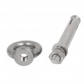 Uxcell M8x80mm Wall 304 Stainless Steel Expansion Screws Closed Hook Shield Bolts 2pcs