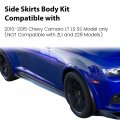 Kuafu Replacement Side Skirts Compatible With 2010-2015 Chevy Camaro Lt Ls Ss 1lt Model Rocker Panels Guard Extension Body Kit