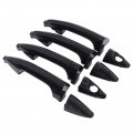 Pack Of 4 Front Rear Left Driver And Right Passenger Side Black Exterior Door Handle 