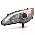 Factory Style Oled Tube Drl Projector Halogen Headlight For 2011-2014 Chrysler 200 Chrome Housing Clear Lens Left Side Only 