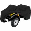 Superior All-weather Water Repellent Atv Cover Universal Fits Up To 76 Length 4-wheeler 4x4 Black 300d Protects From Rain Dust
