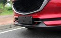 2pcs Abs Chrome Car Front License Plate Lip Cover Trim Molding Strip Decorative Emblems For Mazda Cx5 Cx-5 2017 2018 2019 2020