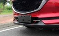 2pcs Abs Chrome Car Front License Plate Lip Cover Trim Molding Strip Decorative Emblems For Mazda Cx5 Cx-5 2017 2018 2019 2020