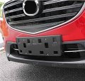 2pcs Abs Chrome Car Front License Plate Lip Cover Trim Molding Strip Decorative Emblems For Mazda Cx5 Cx-5 2017 2018 2019 2020
