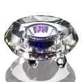 3 Light Diamond Led Base Clear Glass Floor Mount Tap Lights