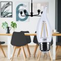 Ca10 Led Light Bulb 5000k Natural 500 Lumens Clear Flame Tip E26 Medium Base 92 Cri Dimmable Wet Rated Ip65 Enclosed Fixture