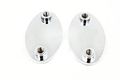 Mirror Block Off Base Plates For 2005-2008 Kawasaki Ninja Zx6r Zx6rr 636 Zx10r Chromed B00ywcqceu 