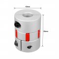 Uxcell 15mm To Shaft Plum Shaped Coupling Coupler 40mm Diameter 55mm Length
