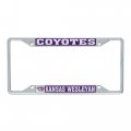 Kansas Wesleyan University Kwu Coyotes Metal License Plate Frame For Front Or Back Of Car Officially Licensed Mascot 