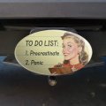 To Do List Procrastinate Panic Funny Oval Tow Trailer Hitch Cover Plug For 2 In Receivers Black Abs Plastic With Uv Resistant