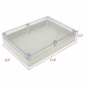 Uxcell 11 4 X8 3 X2 290mmx210mmx60mm Abs Junction Box Universal Project Enclosure W Pc Transparent Cover