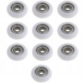 10 Pcs Nylon Plastic Pulley Circular Guide Bearing Sliding Conveyors Wheel Hardware For Shower Room Small Drawer 