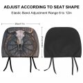 Long Horned Bull Skull And Old West Wagon Wheel Hanged On A Wood Wall 2pcs Universal Car Seat Headrest Protector Covers Soft