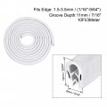 Uxcell Edge Trim Seal Extrusion White U Channel Protector Pvc Plastic W Iron Sheet Fits 1 16 -9 64 10ft 3meter Length