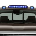 Compatible With Silverado Sierra Gmt800 Smoked Housing Blue Led Cab Roof Running Light Dual Row Red 3rd Brake