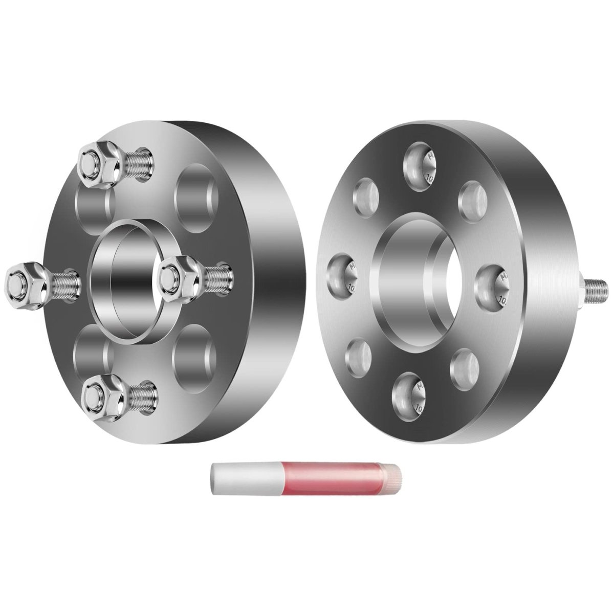 2x 4 Lug Wheel Spacers 4x100 With 12x1 5 54 1mm 1 25 Silver For 1991-2000 Escort 2000-2005 Mr2 Spyder