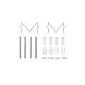 Disc Brake Hardware Set For Ford Escort 1991 To 2003 Front Position Model Alx Pau Df 340 54001 Cla3 Black Standard Style 