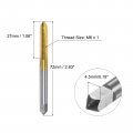 Uxcell Thread Tap Metric M6 X 1 Titanium Coated Cobalt Hss High Speed Steel 3 Straight Flutes Machine Mini Micro Screw