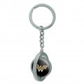 Graphics More Wonder Woman 1984 Golden Logo Keychain Spinning Round Chrome Plated Metal