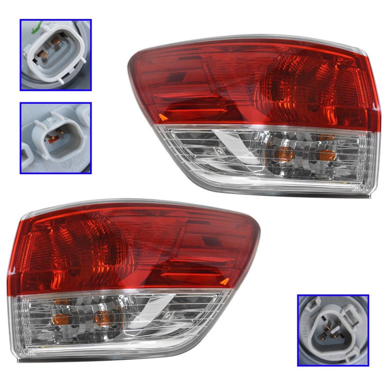 Outer Taillamp Taillight Housing Driver Passenger Pair For Nissan Pathfinder