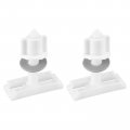 2 Set Toilet Seat Hinge Fixings Plastic Bolt Screws One-piece For Fixing The Top Replacement Parts Kit White 