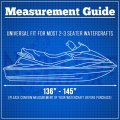 North East Harbor Gray Trailerable Pwc Personal Watercraft Cover Covers Fits 2-3 Seat Or 136 -145 Length Compatible With