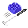 Watch Band Link Pin Removal Tools Set With Hammer Punch Pins 0 7 8 9mm Blue Strap Holder For Repair 