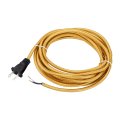 12ft 18 2 Cloth Covered Lamp Cord With Plug Vintage Electrical Stripped Ends For Extension Wiring Diy Repairing Yellow 