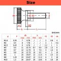 Hscrstar M6x70mm 4pcs Knurled Thumb Screws Stainless Steel Hand Knurl Step High Head Tighten Adjust Screw