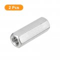 Uxcell M10 X 1 5-pitch 50mm Length Coupling Nuts 2pcs 304 Stainless Steel Metric Hex Rod