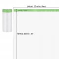 Uxcell Pre-taped Masking Film 35 X 82ft Plastic Drop Cloth With Low-tack Painters Tape For Painting Protection Green 2pcs