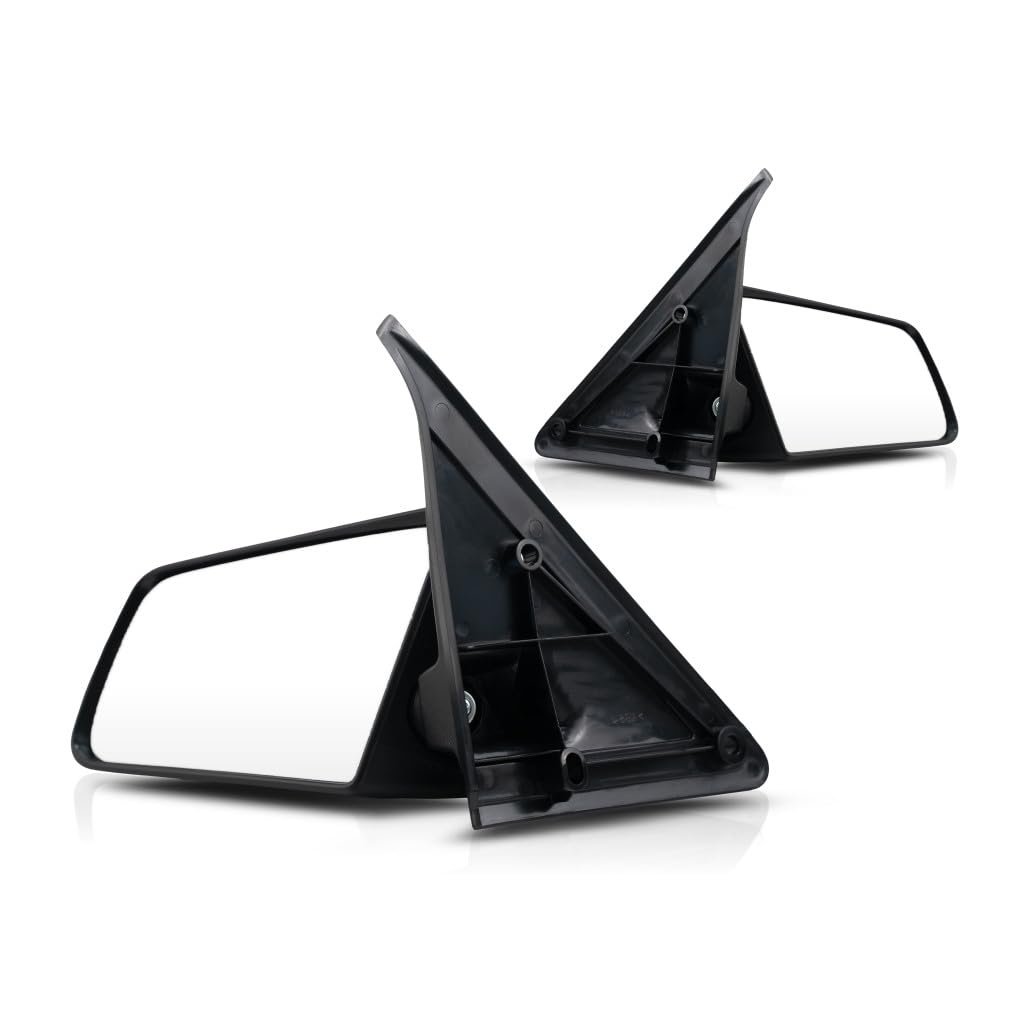 Chevy S-10 Pickup 1990 1991 1992 1993 Door Mirror Pair Manual Non Heated Textured Black Driver And Passenger Side Gm1320128