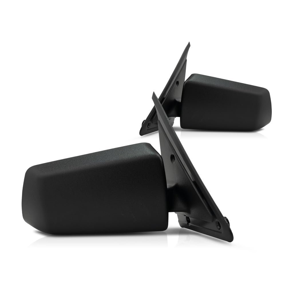 Chevy S-10 Pickup 1990 1991 1992 1993 Door Mirror Pair Manual Non Heated Textured Black Driver And Passenger Side Gm1320128