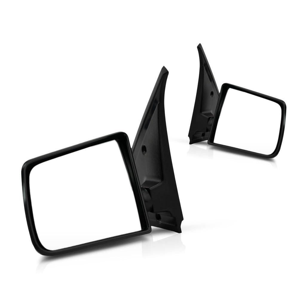 Chevy S-10 Pickup 1990 1991 1992 1993 Door Mirror Pair Manual Non Heated Textured Black Driver And Passenger Side Gm1320128