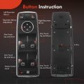 A-premium Master Power Window Switch Compatible With Mercedes-benz W204 C230 2009 C250 2010-2012 C300 2009-2012 W212 E350