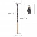 Uxcell 6pcs Jobber Drill Bits 4 5mm 0 177 Black Nitride Gold Titanium Coated M2 High Speed Steel Hss Twist For Stainless