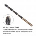 Uxcell 6pcs Jobber Drill Bits 4 5mm 0 177 Black Nitride Gold Titanium Coated M2 High Speed Steel Hss Twist For Stainless