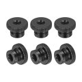 Knurled Thumb Nuts 6pcs M8 X 24 16mm Carbon Steel Nut Adjusting Round Knobs Fasteners For 3d Printer Parts Black 