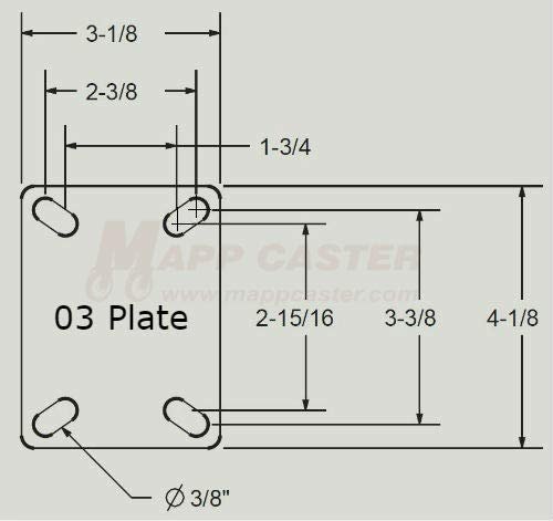 U-boat Platform Truck Replacement Caster Wheel Kit With Easy Rolling Ball Bearings Hardware