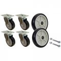 U-boat Platform Truck Replacement Caster Wheel Kit With Easy Rolling Ball Bearings Hardware 