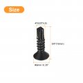 Uxcell St4 8x16mm Sheet Metal Screws 100pcs Black Oxide Zinc Plating Flat Head Phillips Drive Self Drilling