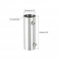 Uxcell Rail Pipe Fitting 2-way 60mm Length 304 Stainless Steel Straight Connector Polishing For 19mm 0 75 Od Handrail Railing