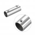 Uxcell Rail Pipe Fitting 2-way 60mm Length 304 Stainless Steel Straight Connector Polishing For 19mm 0 75 Od Handrail Railing