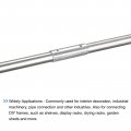 Uxcell Rail Pipe Fitting 2-way 60mm Length 304 Stainless Steel Straight Connector Polishing For 19mm 0 75 Od Handrail Railing