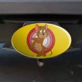 Tom And Jerry Character Oval Tow Trailer Hitch Cover Plug Insert