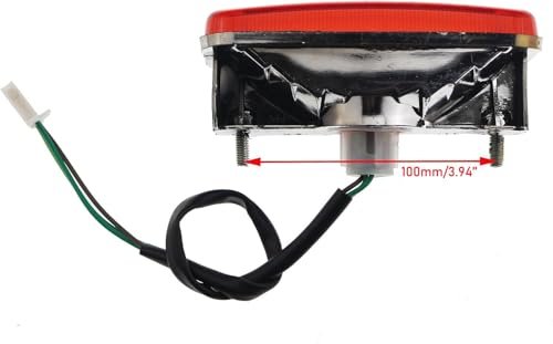 12v Rear Bulb Brake Tail Light For 50cc 70cc 90cc 110cc 125cc Atv Quad Bike Go Kart Red Abs Plastic Lamp With 13 18 In Wire And